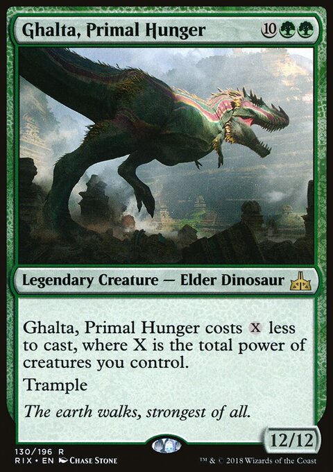 Ghalta, Primal Hunger - Rivals of Ixalan #130 - Front