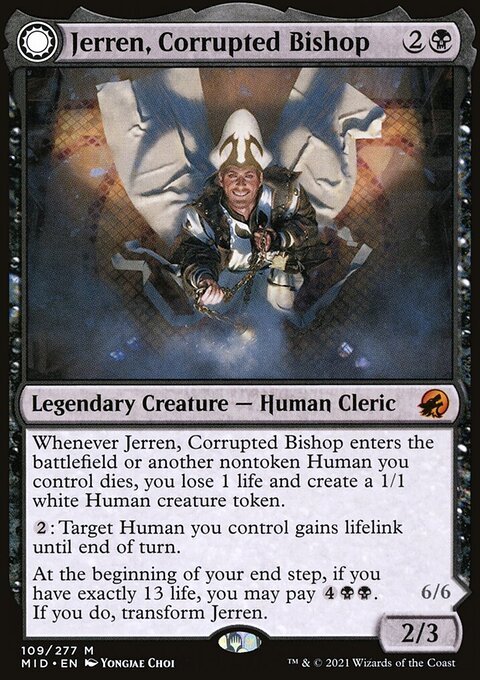 Jerren, Corrupted Bishop - Innistrad: Midnight Hunt #109 - Front