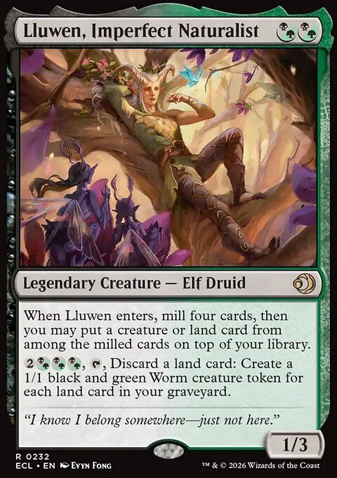 Lluwen, Imperfect Naturalist - Lorwyn Eclipsed #232 - Front