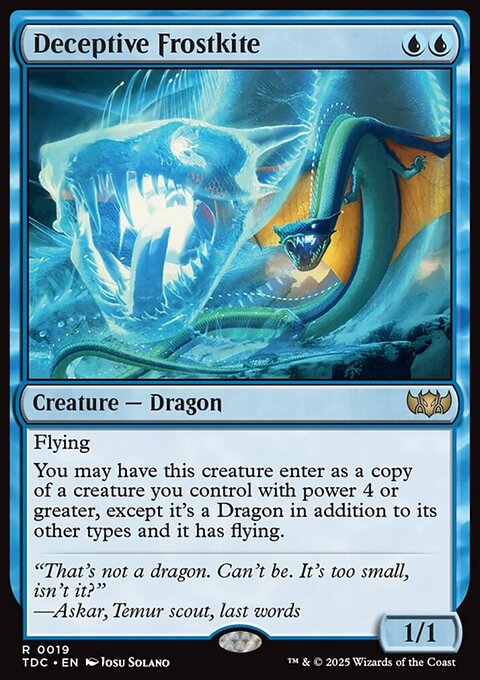 Deceptive Frostkite - Tarkir: Dragonstorm Commander #19 - Front