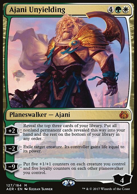 Ajani Unyielding - Aether Revolt #127 - Front