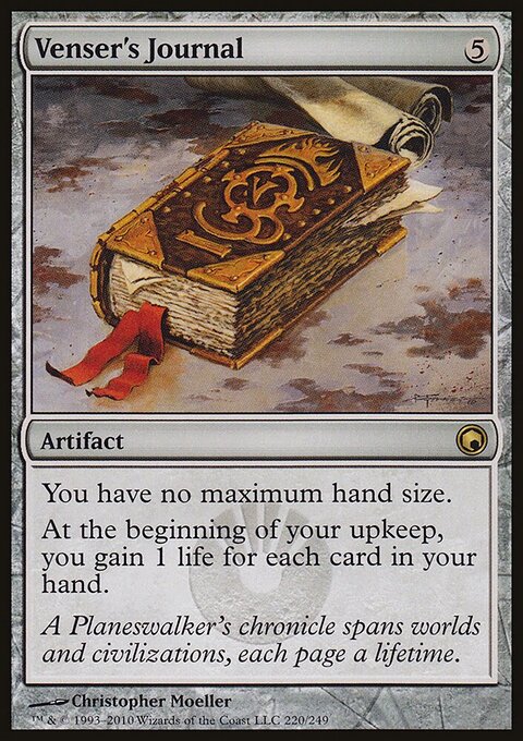 Venser's Journal - Scars of Mirrodin #220 - Front