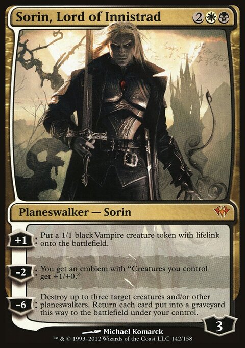 Sorin, Lord of Innistrad - Dark Ascension #142 - Front
