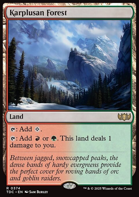 Karplusan Forest - Tarkir: Dragonstorm Commander #374 - Front