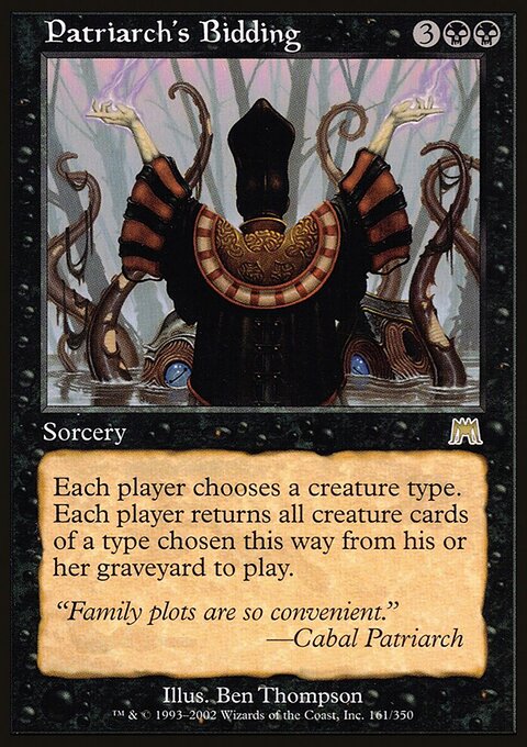 Patriarch's Bidding - Onslaught #161 - Front