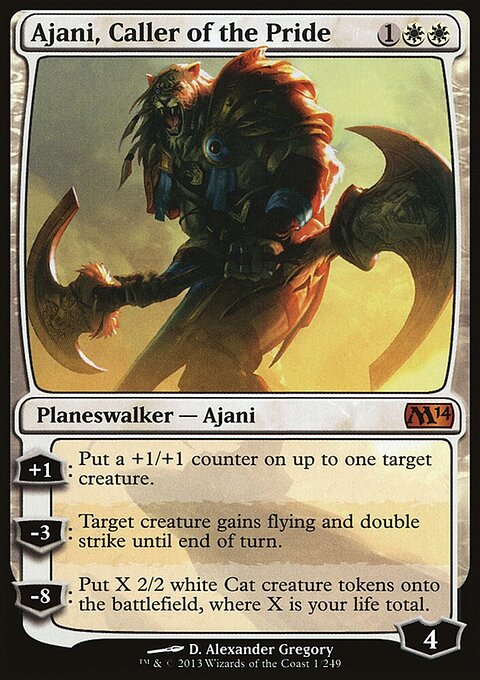 Ajani, Caller of the Pride - Magic 2014 #1 - Front