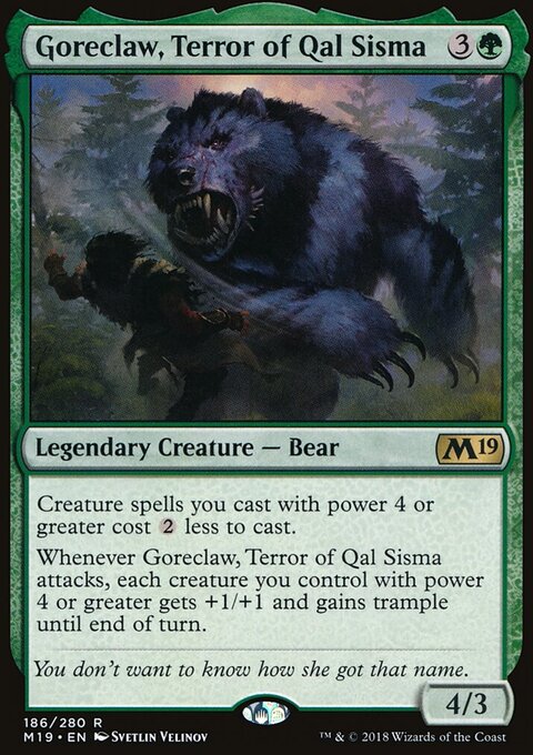 Goreclaw, Terror of Qal Sisma - Core Set 2019 #186 - Front