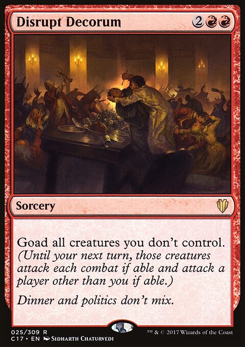Disrupt Decorum - Commander 2017 #25 - Front