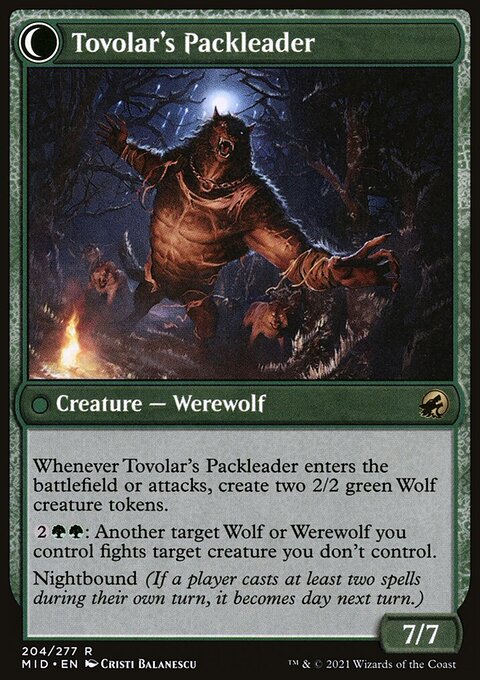 Tovolar's Huntmaster - Innistrad: Midnight Hunt #204 - Back