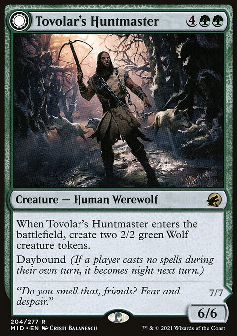 Tovolar's Huntmaster - Innistrad: Midnight Hunt #204 - Front