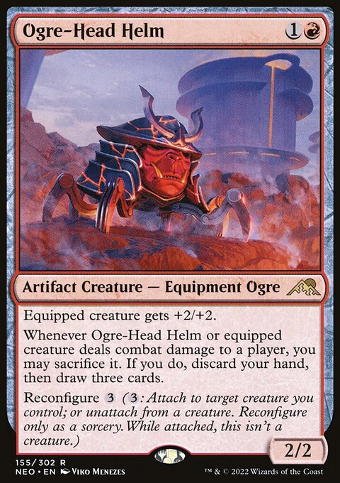 Ogre-Head Helm - Kamigawa: Neon Dynasty #155 - Front