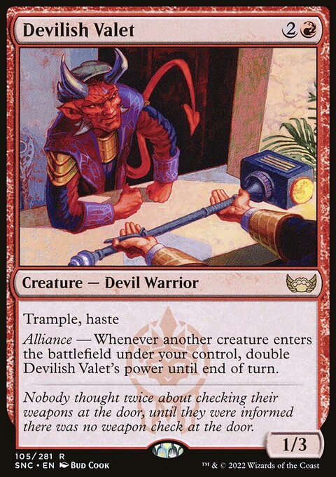 Devilish Valet - Streets of New Capenna #105 - Front