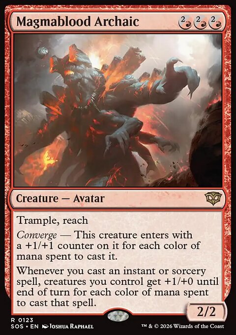 Magmablood Archaic - Secrets of Strixhaven #123 - Front
