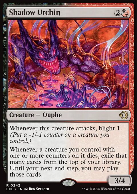 Shadow Urchin - Lorwyn Eclipsed #242 - Front