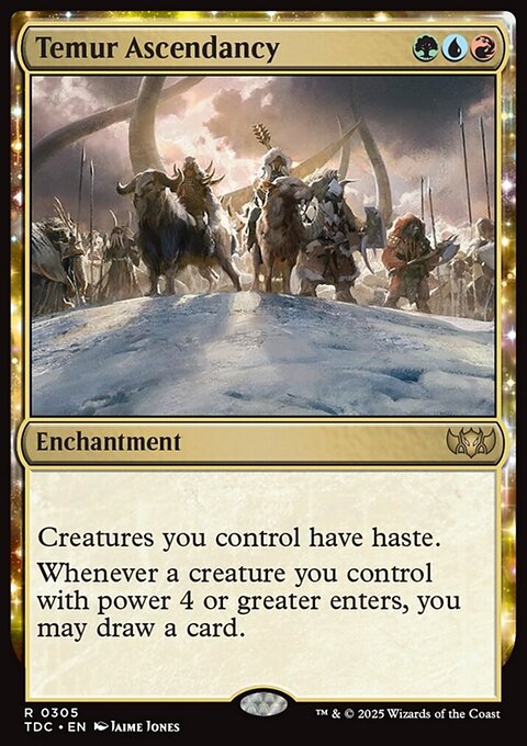 Temur Ascendancy - Tarkir: Dragonstorm Commander #305 - Front