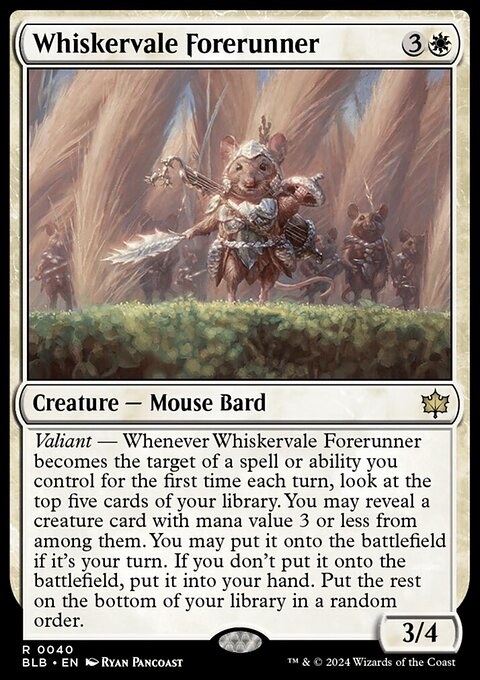 Whiskervale Forerunner - Bloomburrow #40 - Front