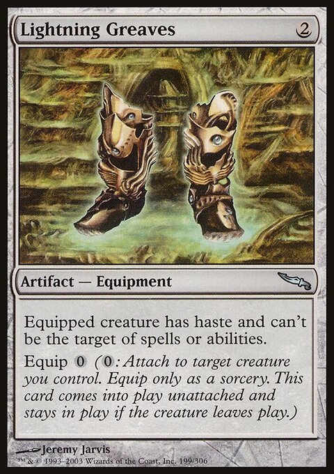 Lightning Greaves - Mirrodin #199 - Front