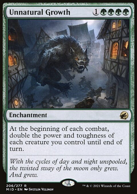 Unnatural Growth - Innistrad: Midnight Hunt #206 - Front