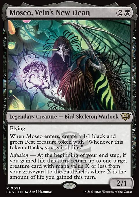 Moseo, Vein's New Dean - Secrets of Strixhaven #91 - Front