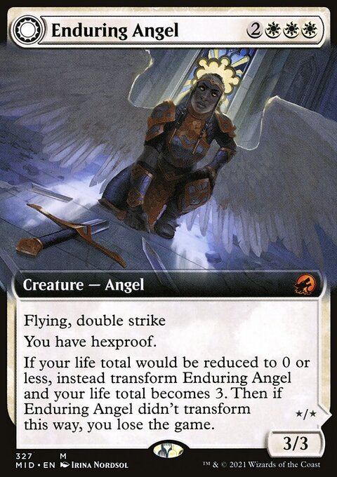 Enduring Angel - Innistrad: Midnight Hunt #327 - Front