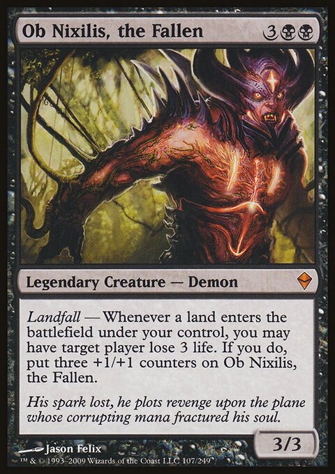 Ob Nixilis, the Fallen - Zendikar #107 - Front