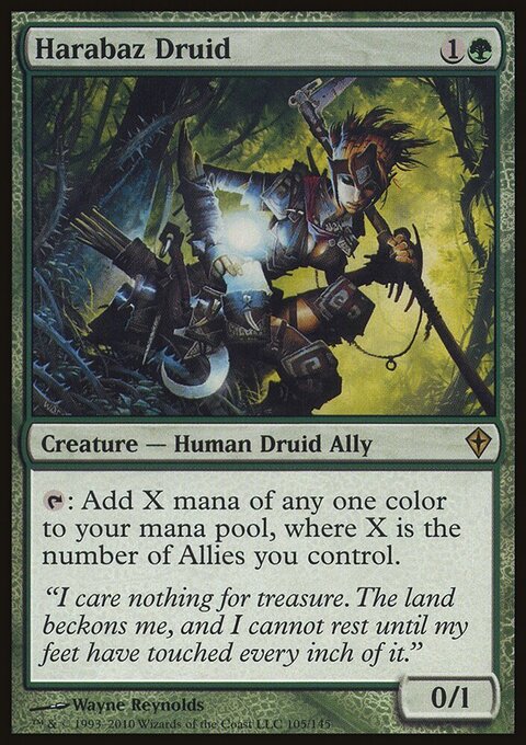 Harabaz Druid - Worldwake #105 - Front