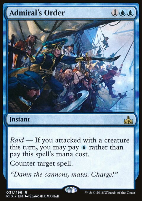 Admiral's Order - Rivals of Ixalan #31 - Front