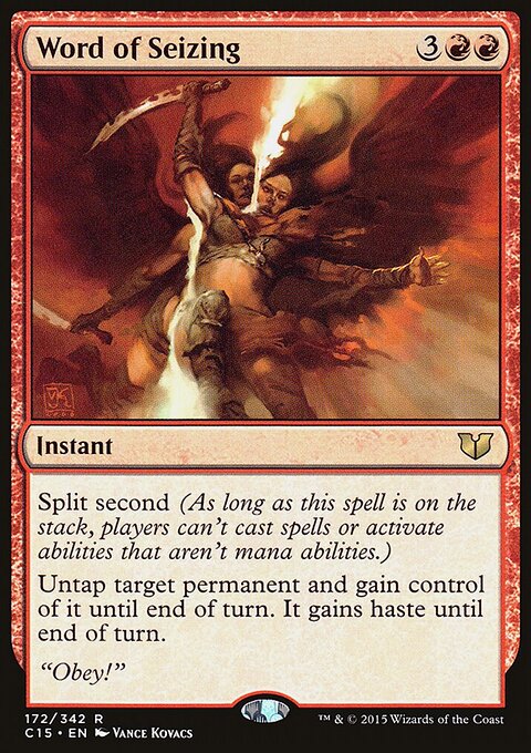Word of Seizing - Commander 2015 #172 - Front