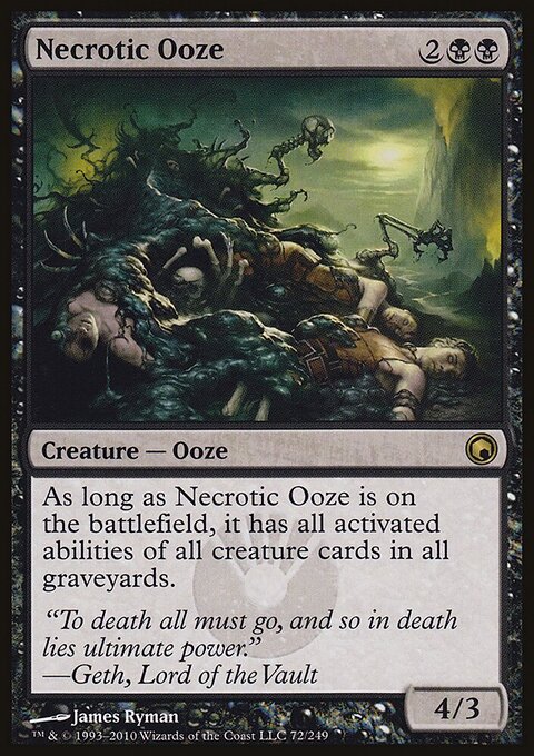 Necrotic Ooze - Scars of Mirrodin #72 - Front