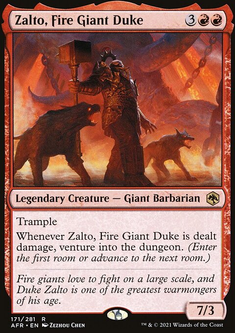 Zalto, Fire Giant Duke - Adventures in the Forgotten Realms #171 - Front