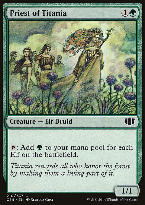 Priest of Titania - Commander 2014 #210 - Front