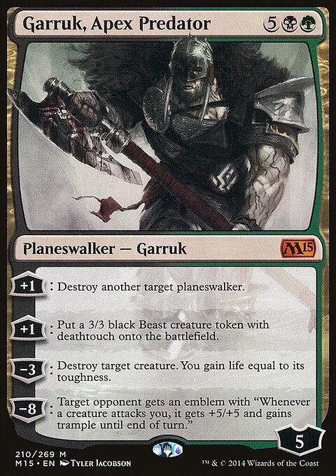 Garruk, Apex Predator - Magic 2015 #210 - Front