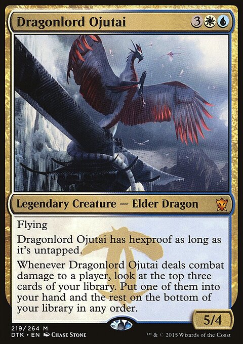 Dragonlord Ojutai - Dragons of Tarkir #219 - Front