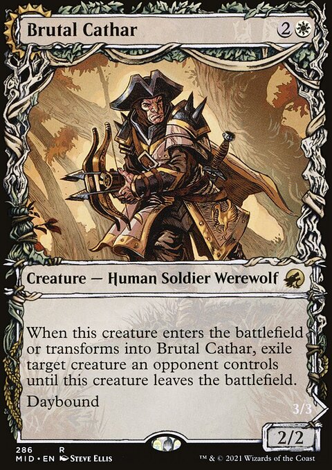 Brutal Cathar - Innistrad: Midnight Hunt #286 - Front