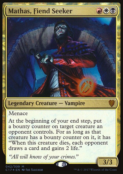 Mathas, Fiend Seeker - Commander 2017 #42 - Front