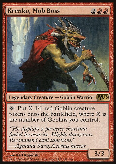 Krenko, Mob Boss - Magic 2013 #138 - Front