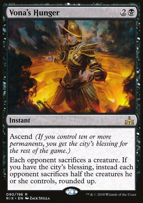 Vona's Hunger - Rivals of Ixalan #90 - Front