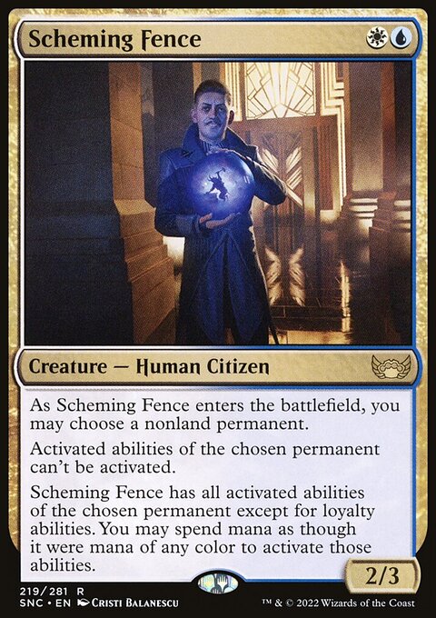 Scheming Fence - Streets of New Capenna #219 - Front