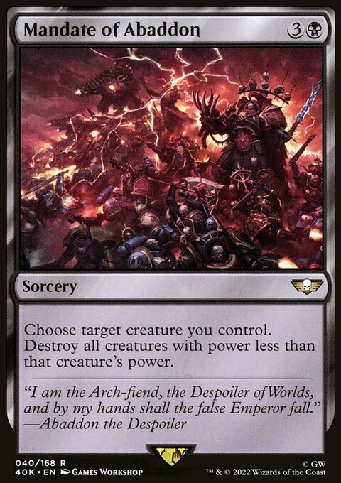 Mandate of Abaddon - Warhammer 40,000 Commander #40 - Front
