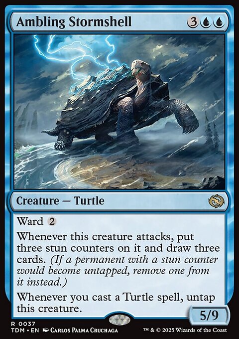 Ambling Stormshell - Tarkir: Dragonstorm #37 - Front