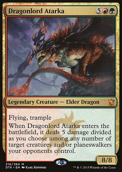 Dragonlord Atarka - Dragons of Tarkir #216 - Front