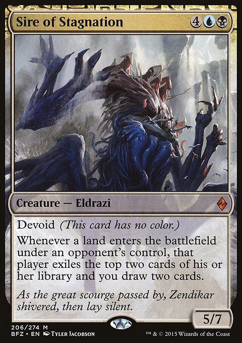 Sire of Stagnation - Battle for Zendikar #206 - Front