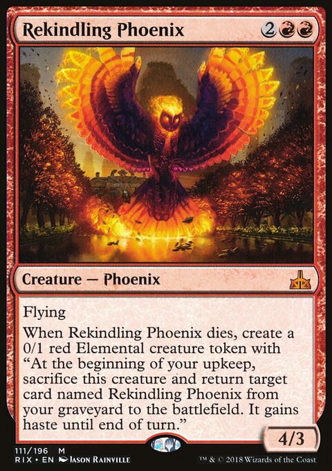 Rekindling Phoenix - Rivals of Ixalan #111 - Front