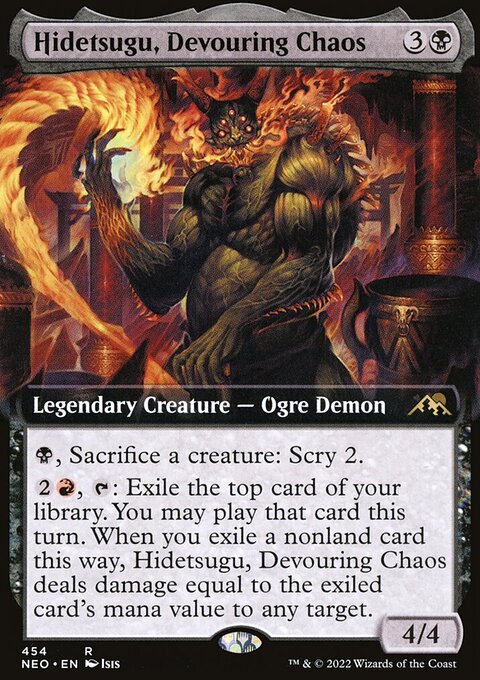 Hidetsugu, Devouring Chaos - Kamigawa: Neon Dynasty #454 - Front
