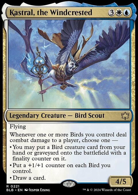 Kastral, the Windcrested - Bloomburrow #221 - Front