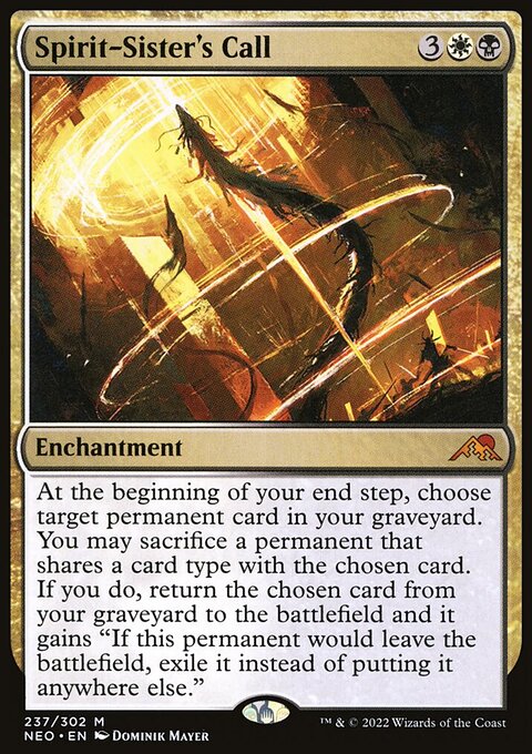Spirit-Sister's Call - Kamigawa: Neon Dynasty #237 - Front
