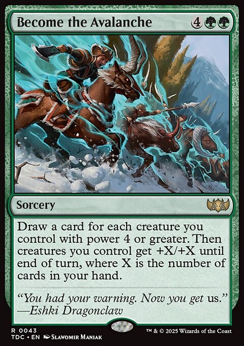 Become the Avalanche - Tarkir: Dragonstorm Commander #43 - Front