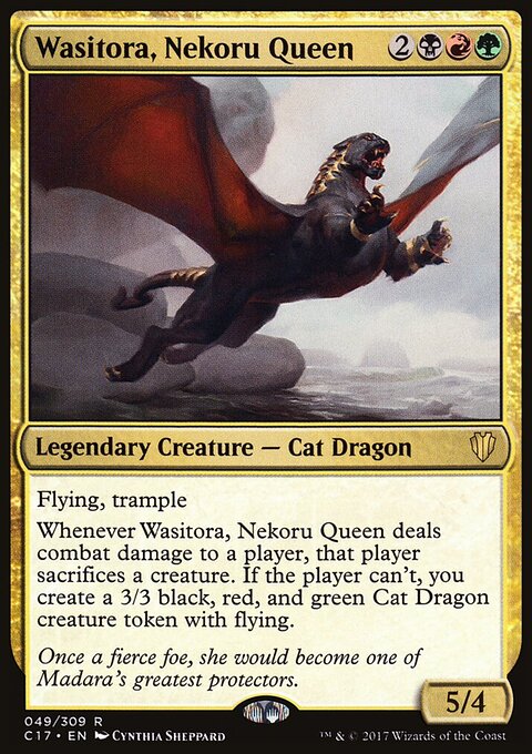 Wasitora, Nekoru Queen - Commander 2017 #49 - Front